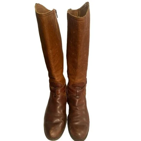 BOC Born Concept Boots Womens 6.5 M Katonah Tall Riding Brown Leather BC6819 - Picture 9 of 14